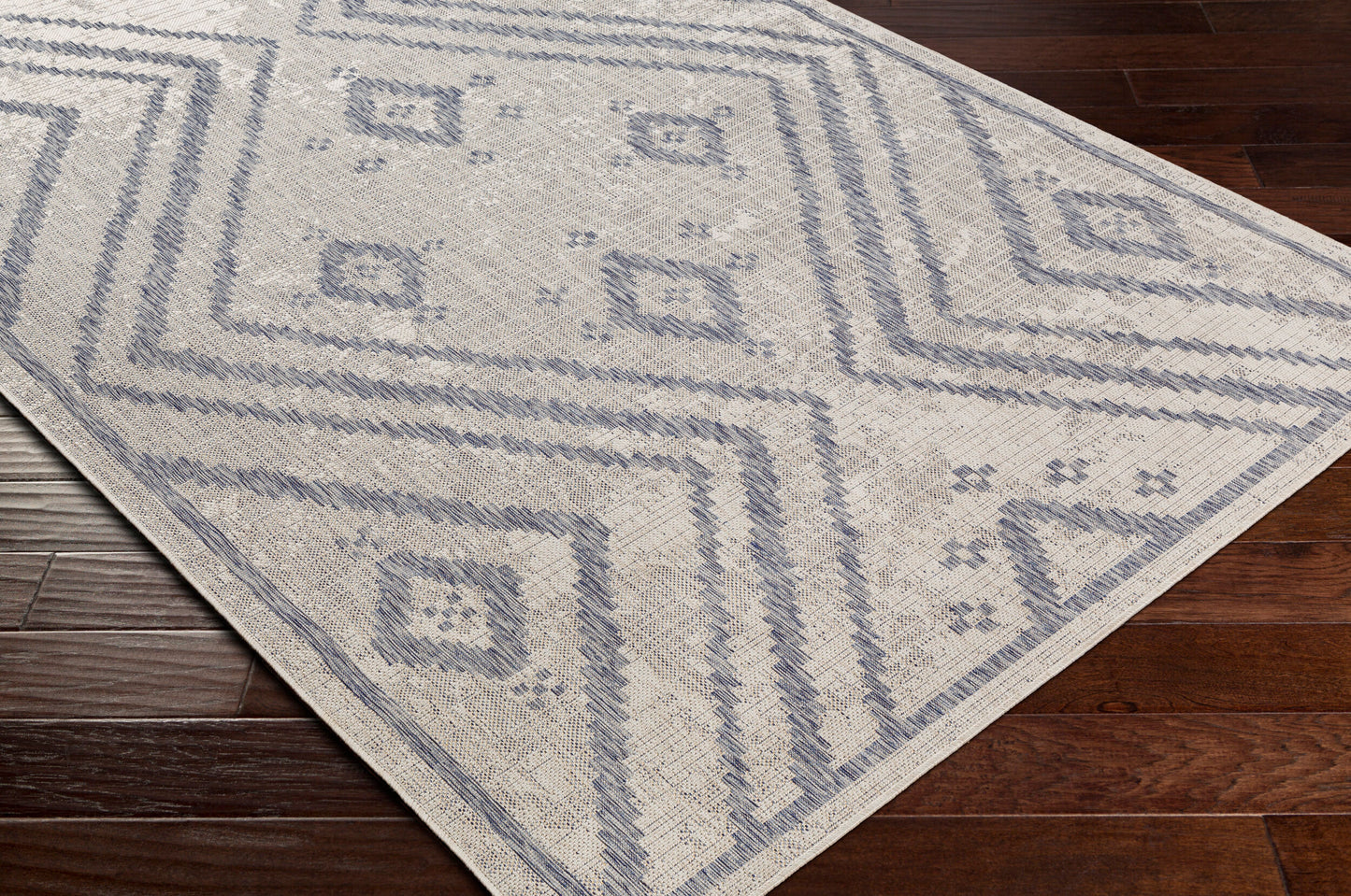Alfombra Tuareg TRG-2312 de 1,83 m x 2,74 m, tejida a máquina, para interior y exterior