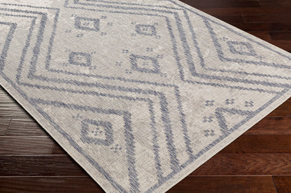 Alfombra Tuareg TRG-2312 de 1,83 m x 2,74 m, tejida a máquina, para interior y exterior