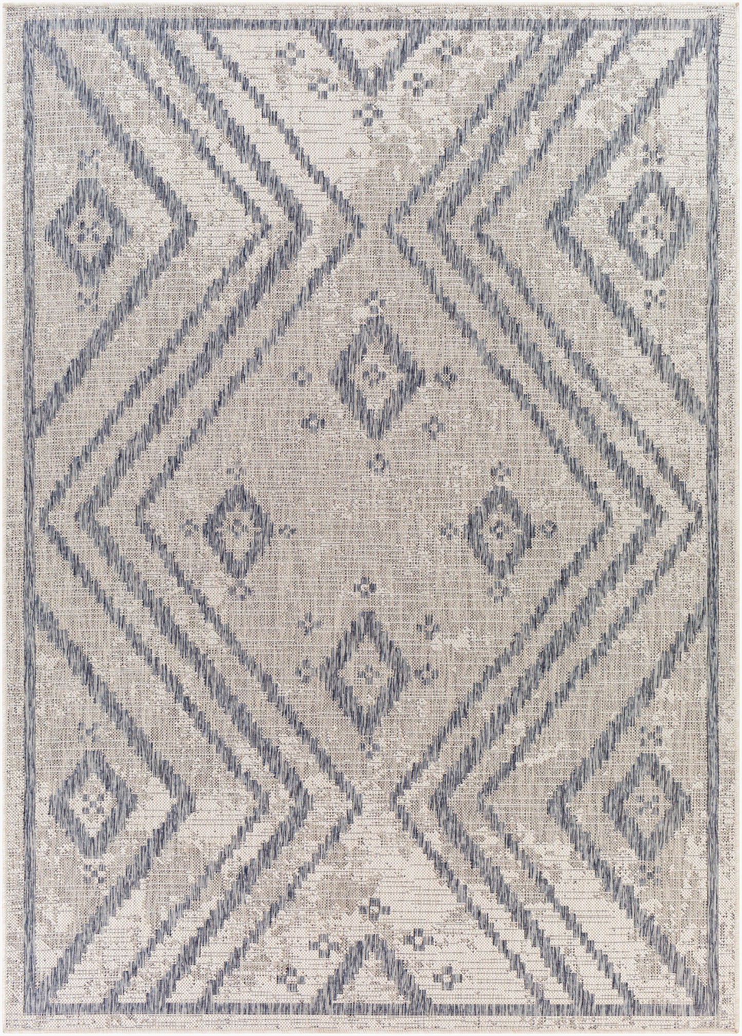 Alfombra Tuareg TRG-2312 de 1,83 m x 2,74 m, tejida a máquina, para interior y exterior