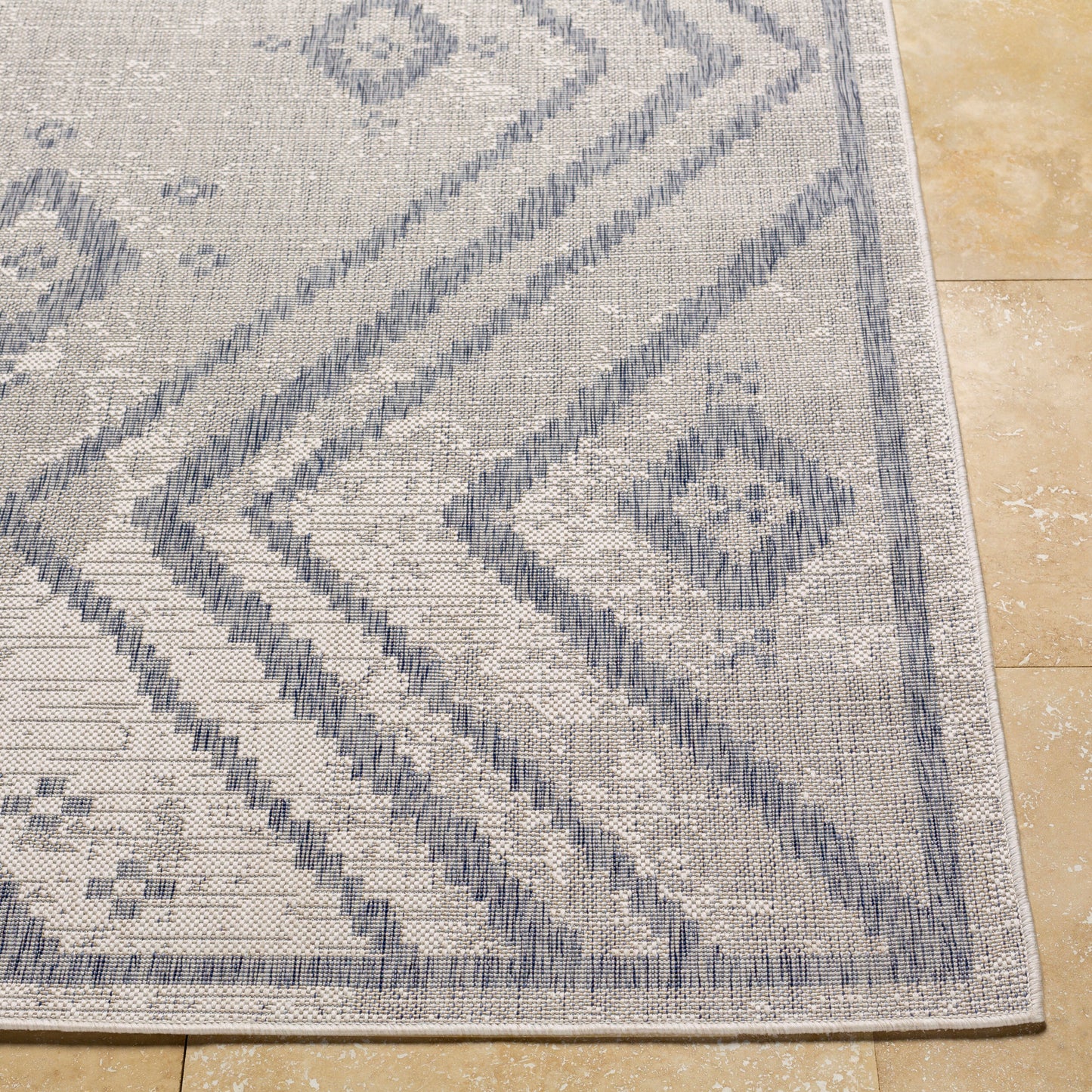 Alfombra Tuareg TRG-2312 de 1,83 m x 2,74 m, tejida a máquina, para interior y exterior