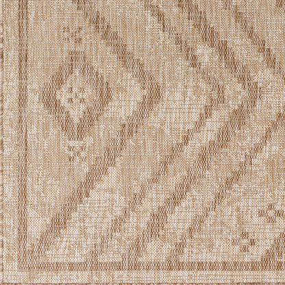 Alfombra Tuareg TRG-2313 de 1,52 m x 2,13 m, tejida a máquina, para interior y exterior
