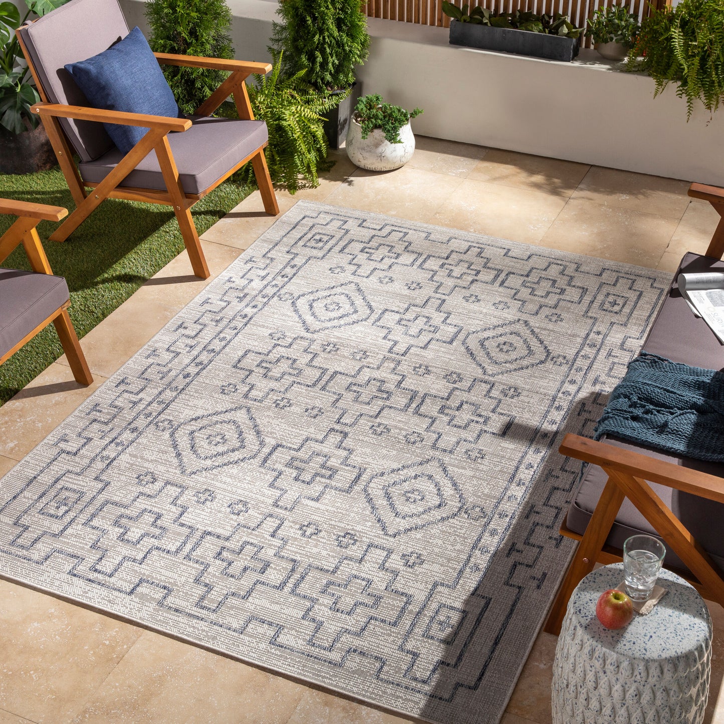 Tuareg TRG-2316 6' x 9' Machine Woven Indoor/Outdoor Area Rug