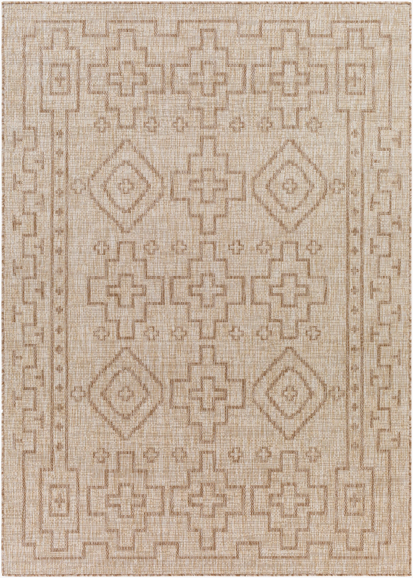 Alfombra Tuareg TRG-2317 de 1,52 m x 2,13 m, tejida a máquina, para interior y exterior