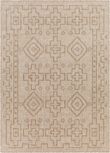 Alfombra Tuareg TRG-2317 de 1,52 m x 2,13 m, tejida a máquina, para interior y exterior