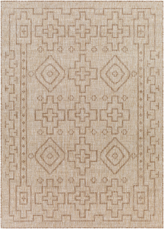 Alfombra Tuareg TRG-2317 de 1,52 m x 2,13 m, tejida a máquina, para interior y exterior