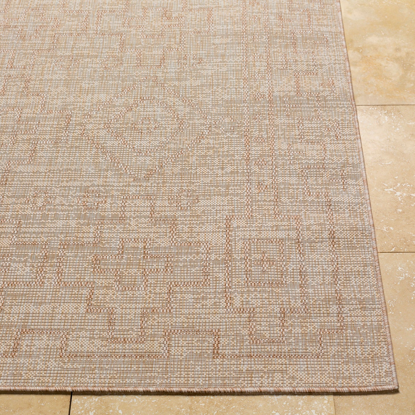 Alfombra Tuareg TRG-2317 de 1,52 m x 2,13 m, tejida a máquina, para interior y exterior
