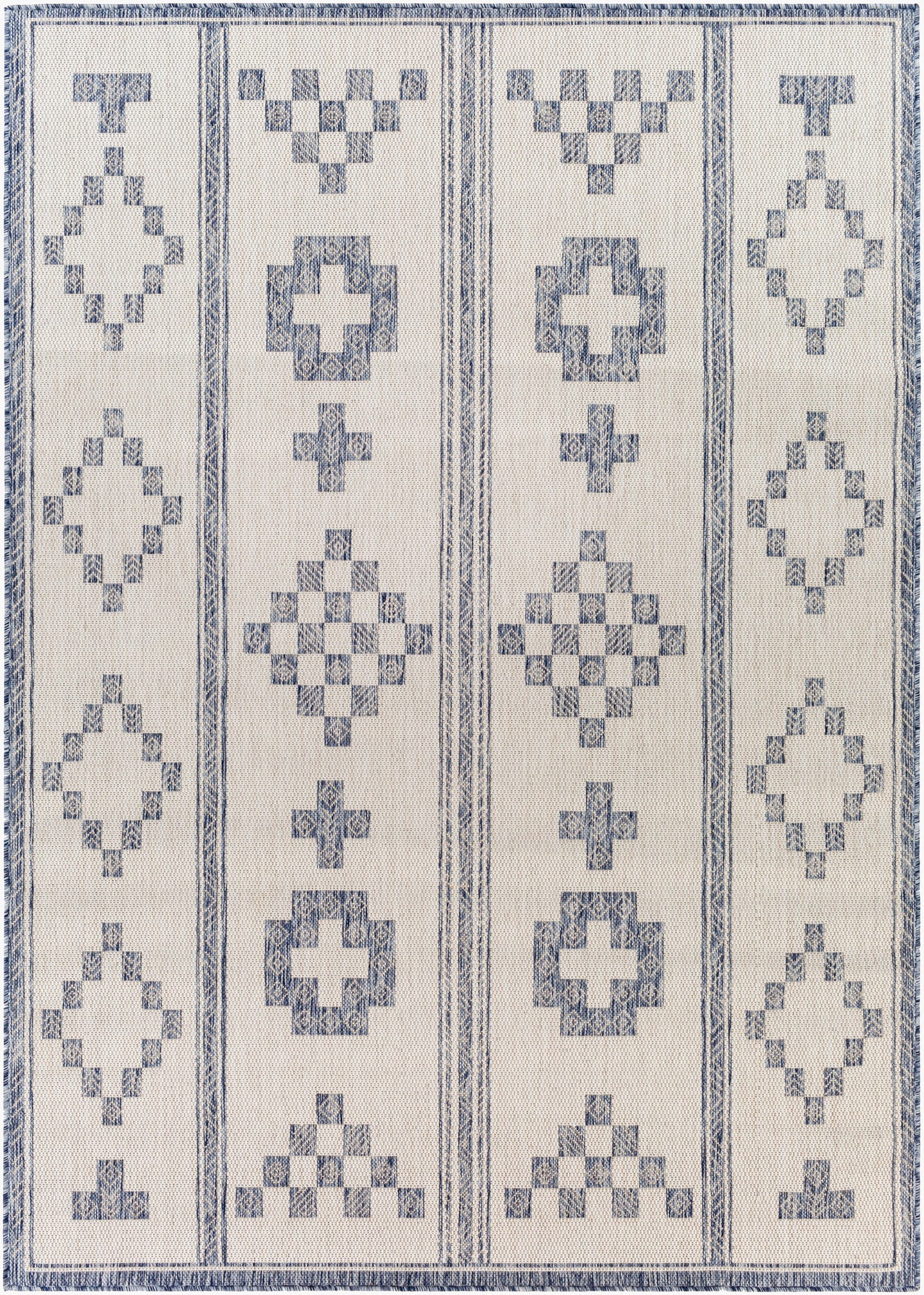 Alfombra Tuareg TRG-2318 de 1,83 m x 2,74 m, tejida a máquina, para interior y exterior