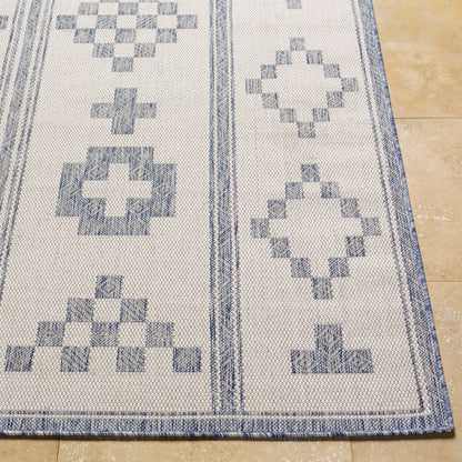 Alfombra Tuareg TRG-2318 de 1,83 m x 2,74 m, tejida a máquina, para interior y exterior