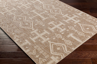 Alfombra Tuareg TRG-2322 de 2,7 x 3,6 m, tejida a máquina, para interior y exterior