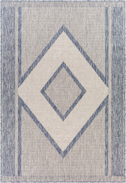 Alfombra Tuareg TRG-2332 de 1,52 m x 2,13 m, tejida a máquina, para interior y exterior
