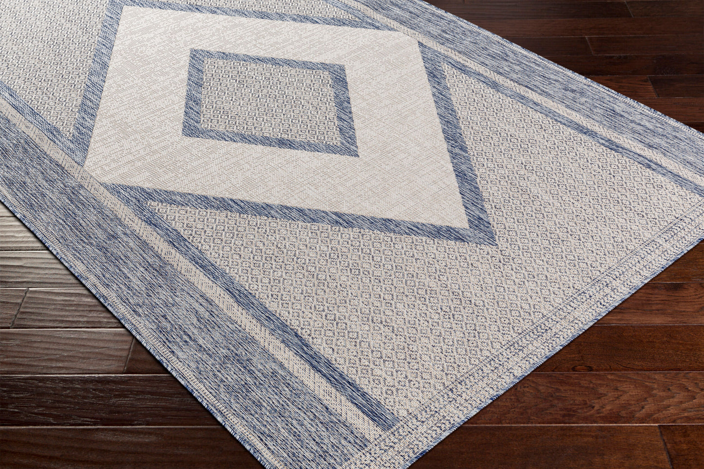 Alfombra Tuareg TRG-2332 de 1,52 m x 2,13 m, tejida a máquina, para interior y exterior
