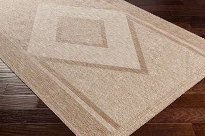 Alfombra Tuareg TRG-2333 de 2,7 x 3,6 m, tejida a máquina, para interior y exterior