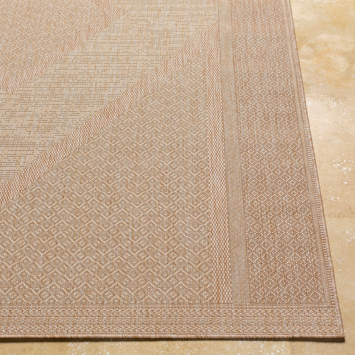 Alfombra Tuareg TRG-2333 de 2,7 x 3,6 m, tejida a máquina, para interior y exterior