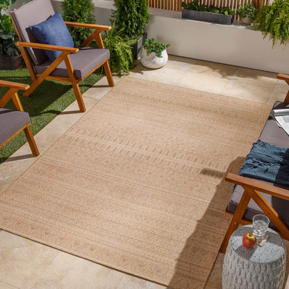 Alfombra Tuareg TRG-2339 de 2,7 x 3,6 m, tejida a máquina, para interior y exterior