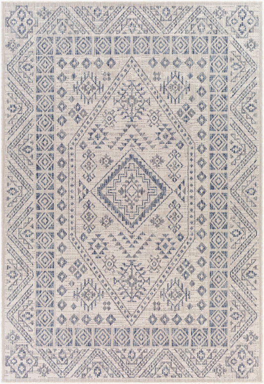 Alfombra Tuareg TRG-2340 de 1,52 m x 2,13 m, tejida a máquina, para interior y exterior