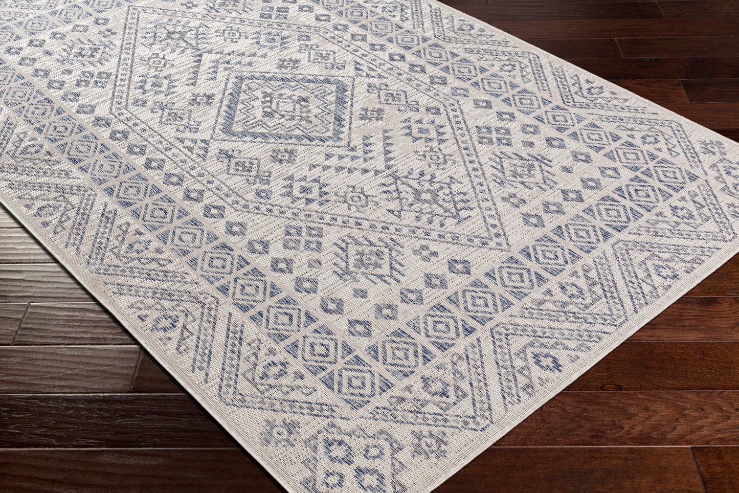 Alfombra Tuareg TRG-2340 de 1,52 m x 2,13 m, tejida a máquina, para interior y exterior