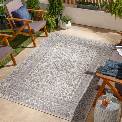 Alfombra Tuareg TRG-2340 de 1,52 m x 2,13 m, tejida a máquina, para interior y exterior