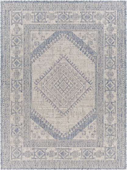 Alfombra Tuareg TRG-2345 de 2,7 x 3,6 m, tejida a máquina, para interior y exterior