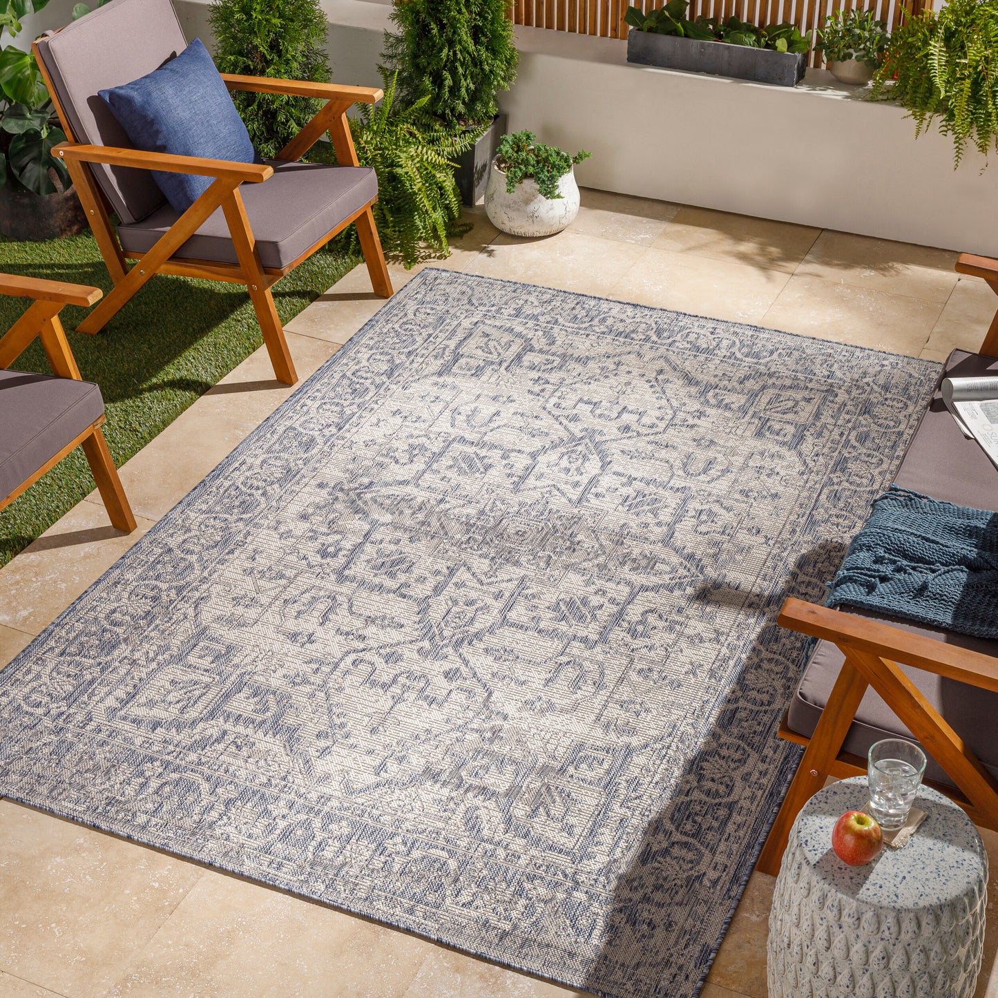 Tuareg TRG-2346 6' x 9' Machine Woven Indoor/Outdoor Area Rug
