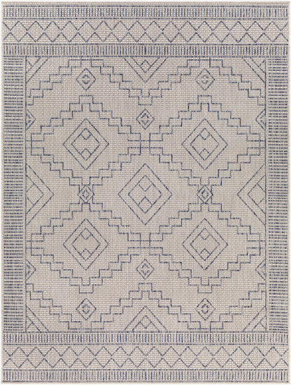 Alfombra Tuareg TRG-2356 de 1,52 m x 2,13 m, tejida a máquina, para interior y exterior