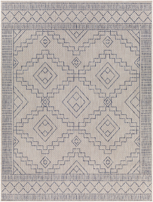 Alfombra Tuareg TRG-2356 de 1,52 m x 2,13 m, tejida a máquina, para interior y exterior