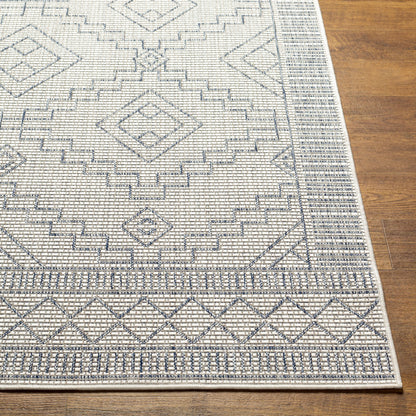 Alfombra Tuareg TRG-2356 de 1,52 m x 2,13 m, tejida a máquina, para interior y exterior
