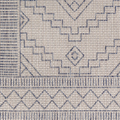 Alfombra Tuareg TRG-2356 de 1,52 m x 2,13 m, tejida a máquina, para interior y exterior