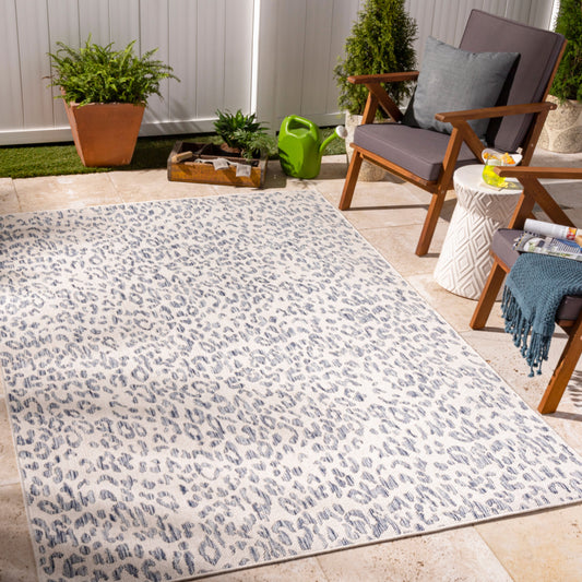 Alfombra Tuareg TRG-2363 de 2,7 x 3,6 m, tejida a máquina, para interior y exterior