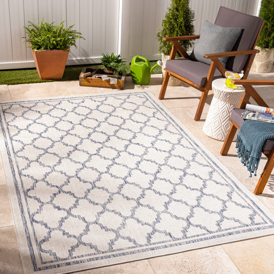 Alfombra Tuareg TRG-2375 de 1,52 m x 2,13 m, tejida a máquina, para interior y exterior