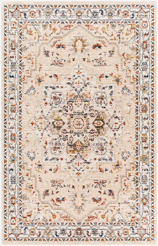 Truva TRV-2304 6ft Round Machine Woven Area Rug