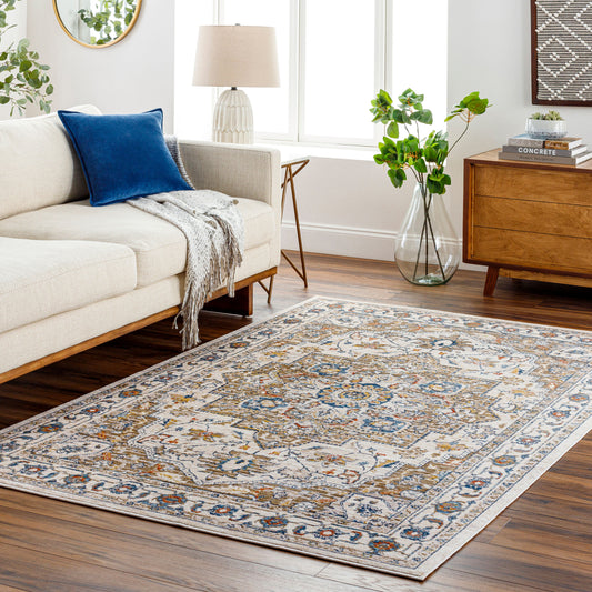 Truva TRV-2305 6ft Round Machine Woven Area Rug