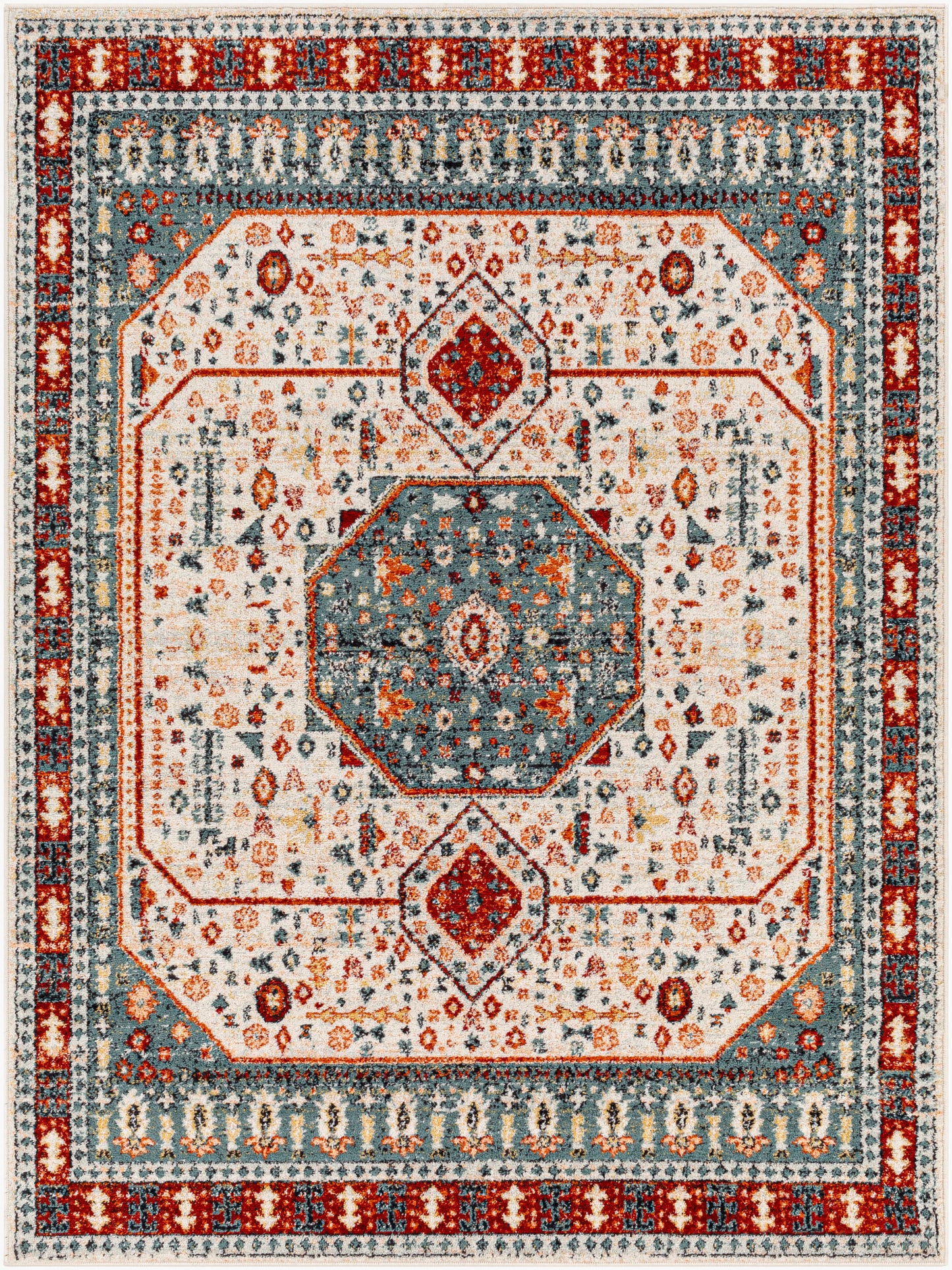 Alfombra tejida a máquina Tevazu TVZ-2338 de 1,52 m x 2,13 m