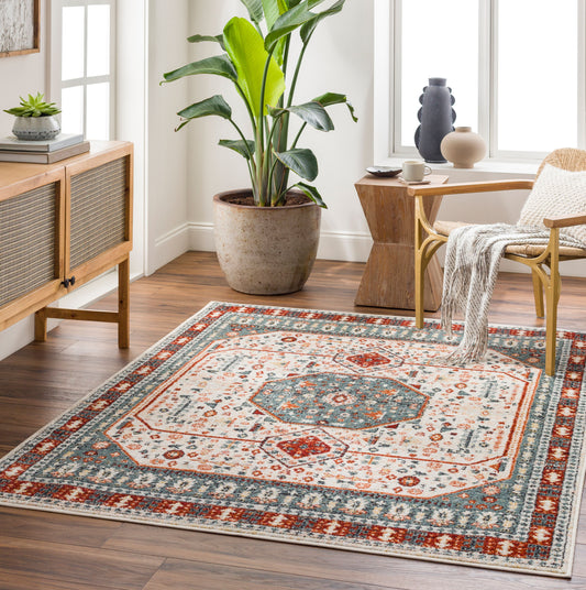Alfombra tejida a máquina Tevazu TVZ-2338 de 1,52 m x 2,13 m