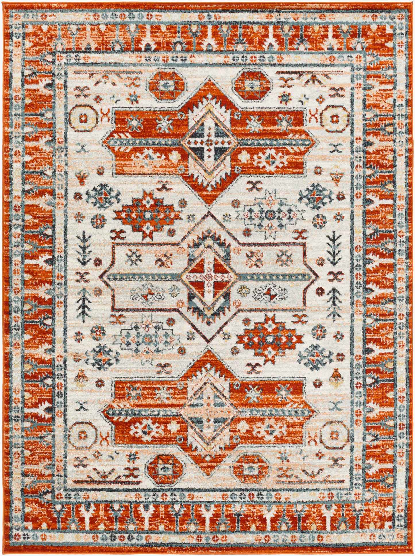 Tevazu TVZ-2360 8' x 10' Machine Woven Area Rug