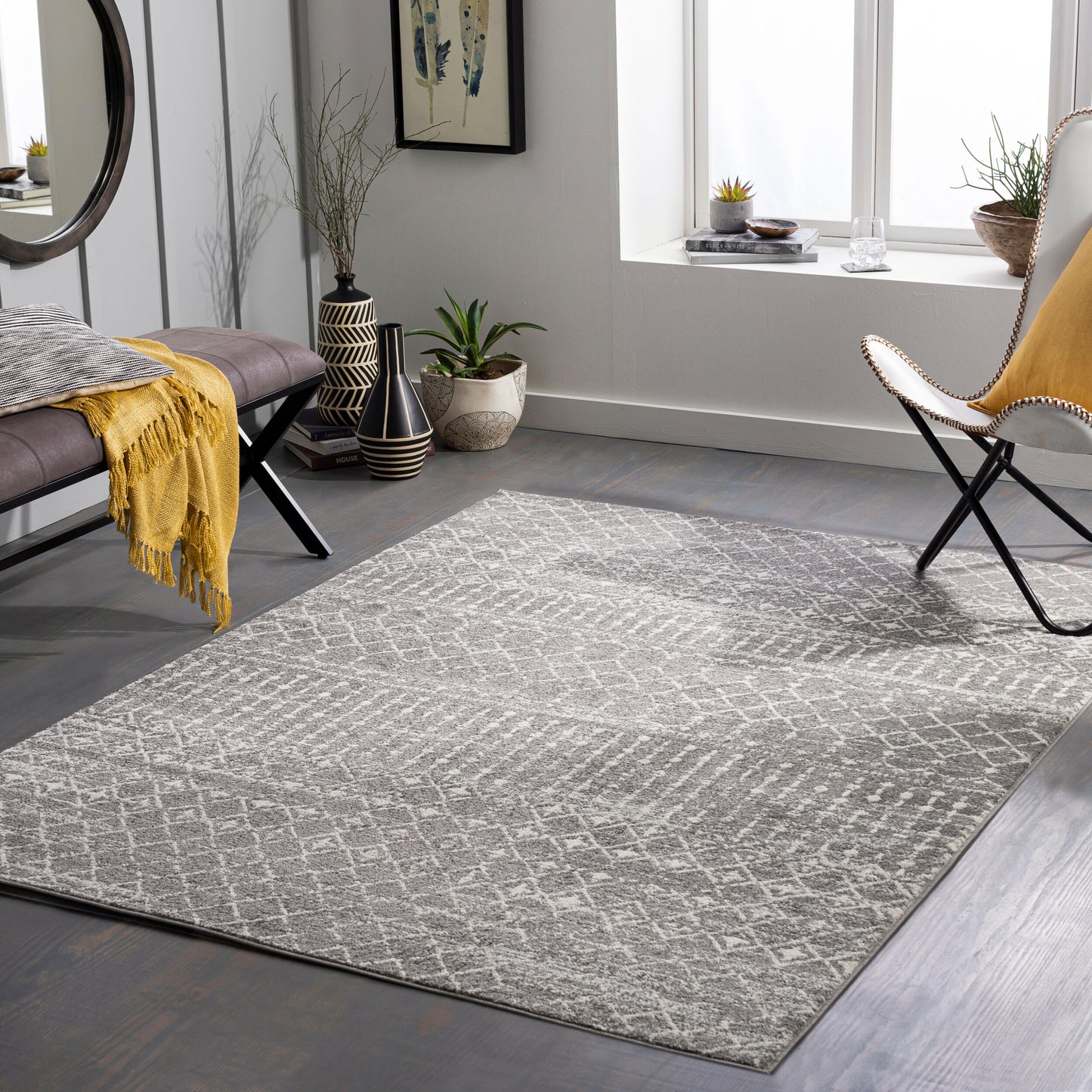 Tevazu TVZ-2380 8' x 10' Machine Woven Area Rug