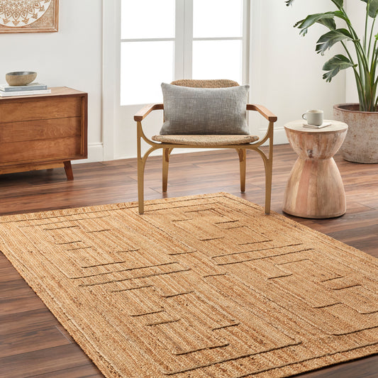Luci UCI-2300 5' x 7' Handmade Jute Area Rug