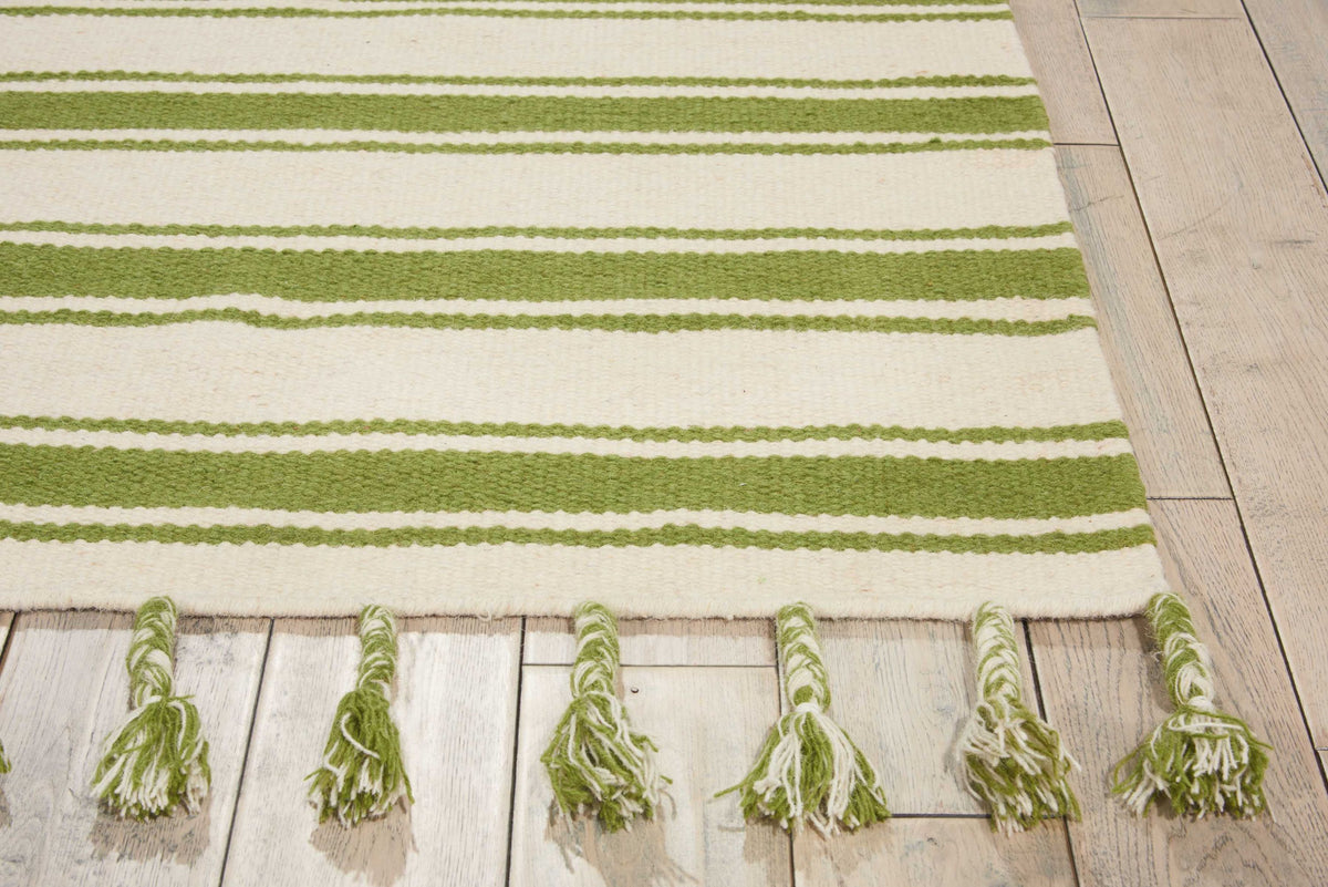 Rio Vista DST01 Ivory/Green Woven Rug