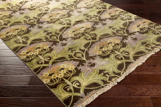 Alfombra de lana hecha a mano Uncharted UND-2004 de 1,52 m x 2,44 m