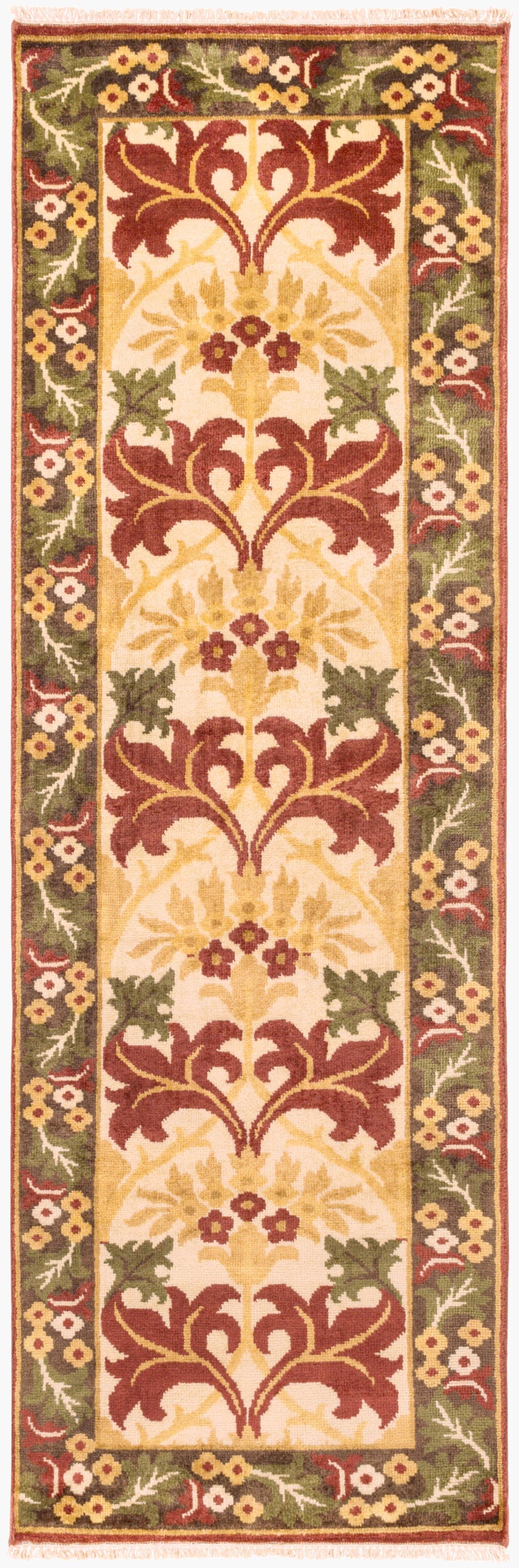 Uncharted UND-2007 8ft Runner Handmade Wool Runner Rug