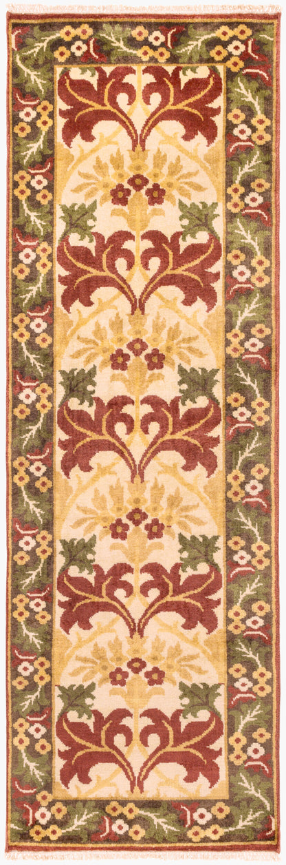 Uncharted UND-2007 8ft Runner Handmade Wool Runner Rug