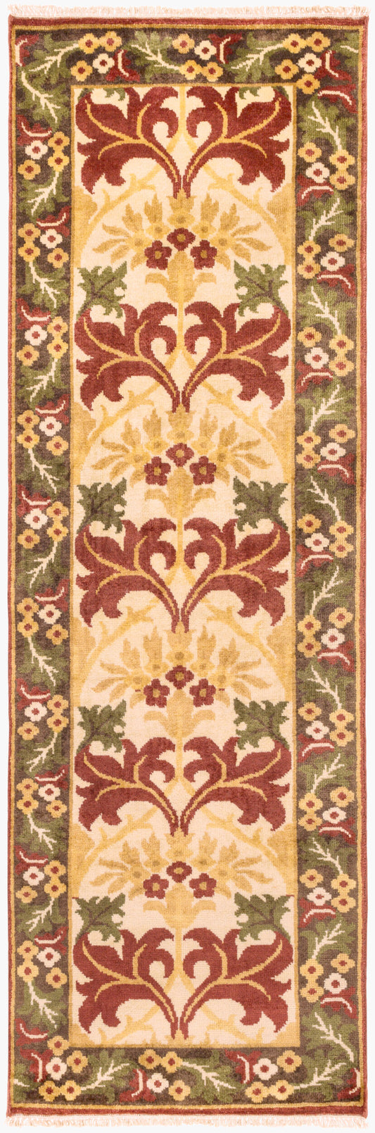 Uncharted UND-2007 8ft Runner Handmade Wool Runner Rug