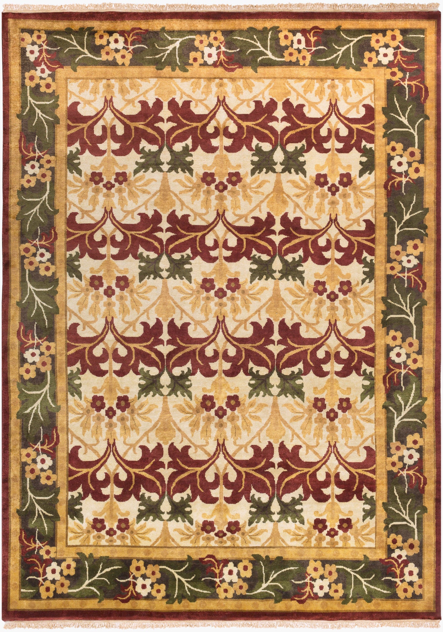 Alfombra de lana hecha a mano Uncharted UND-2007 de 2,44 m x 3,34 m