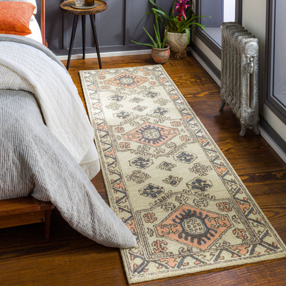 Urfa URF-2300 8ft Runner Handmade Wool Runner Rug