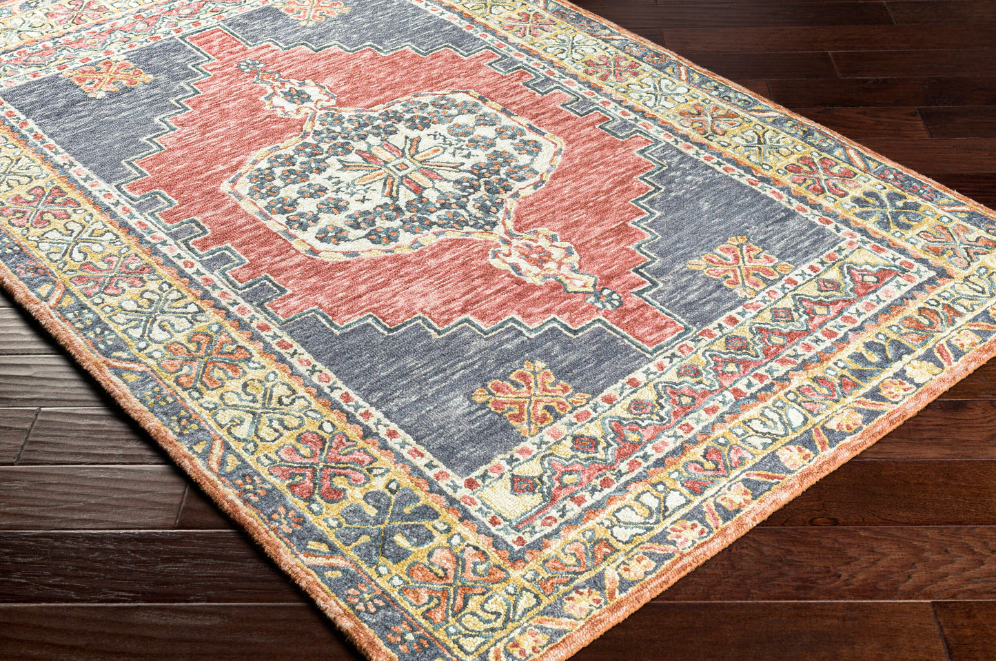 Urfa URF-2305 8ft Runner Handmade Wool Runner Rug