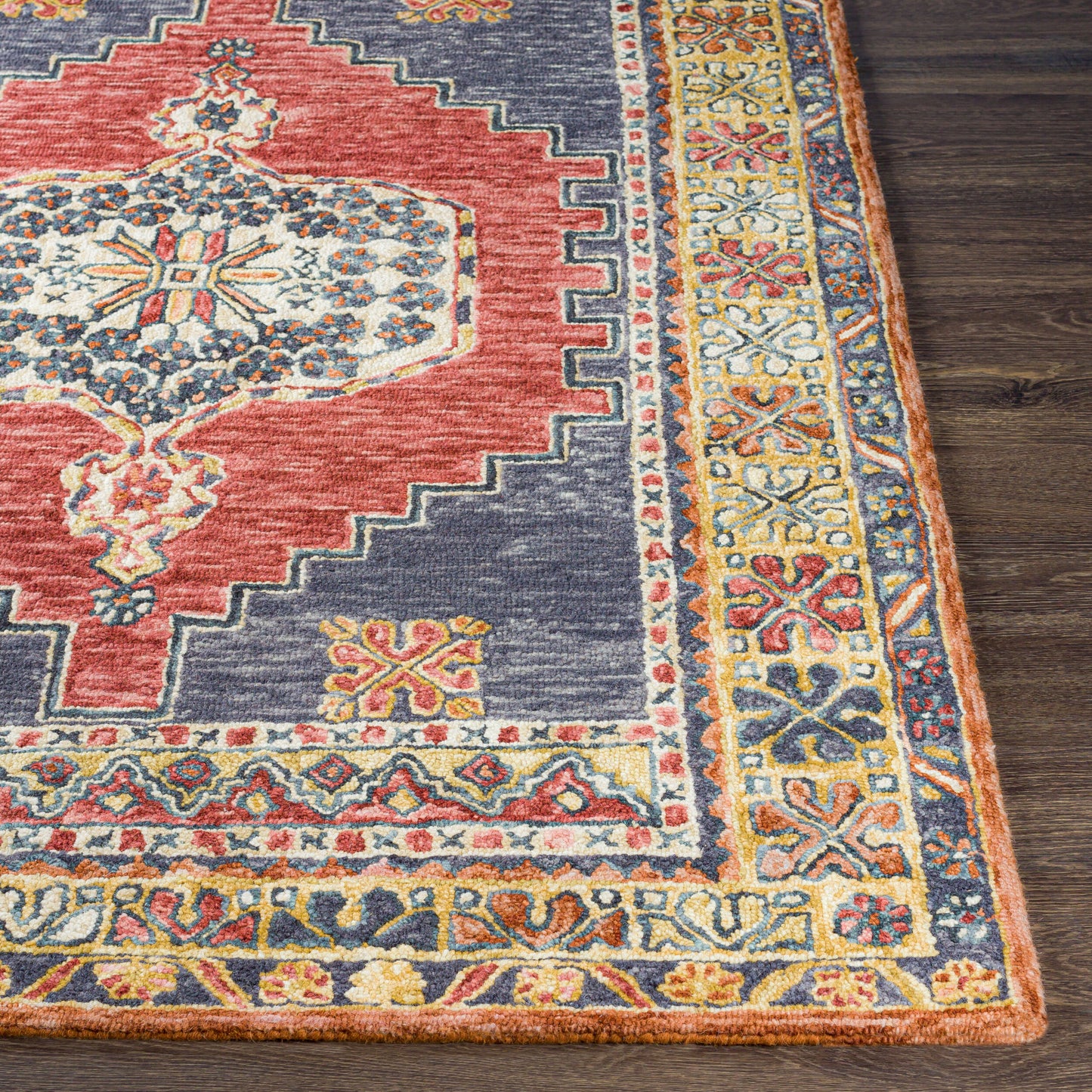 Urfa URF-2305 8ft Runner Handmade Wool Runner Rug