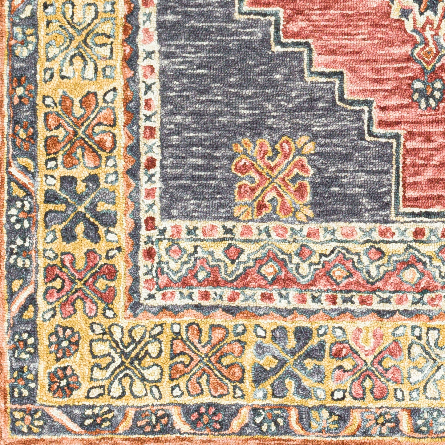 Urfa URF-2305 8ft Runner Handmade Wool Runner Rug
