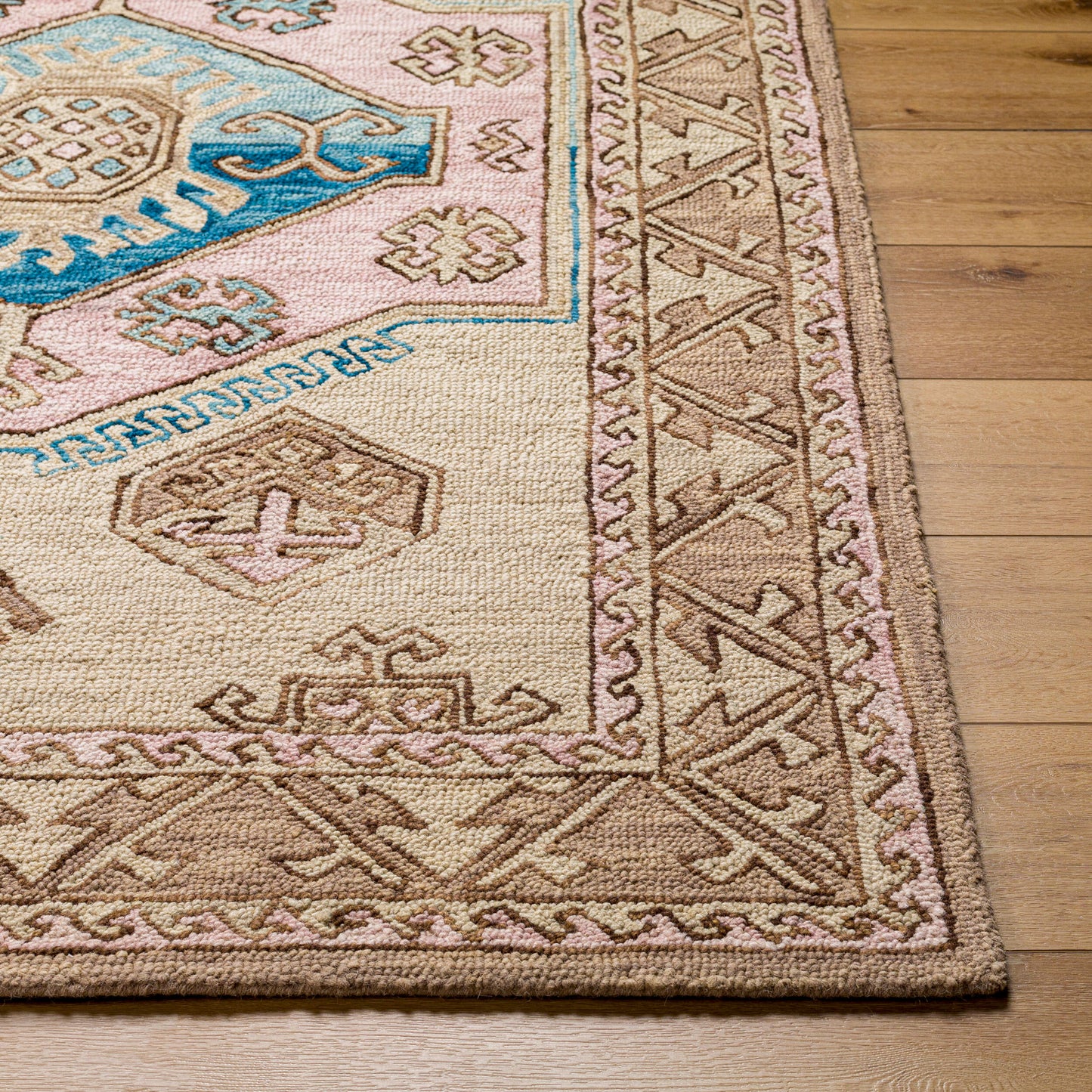 Urfa URF-2307 Alfombra decorativa de lana hecha a mano de 2' x 3'