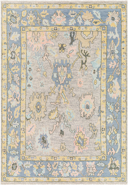 Alfombra de lana hecha a mano Ushak USK-2303 de 2,7 x 3,6 m