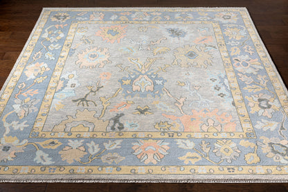 Alfombra de lana hecha a mano Ushak USK-2303 de 2,7 x 3,6 m