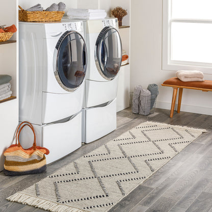 Uttar UTT-2303 8ft Runner Handmade Runner Rug